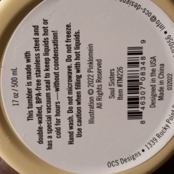 Soul Sisters 17oz. (500mL) Thermal tumbler each - Picture 4 of 4